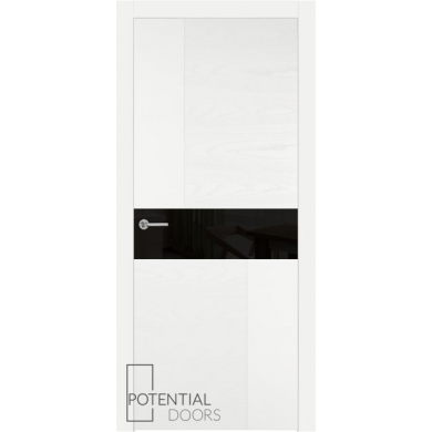 Potential Doors 408.57 ДО Белый 9003 Лакобель черный