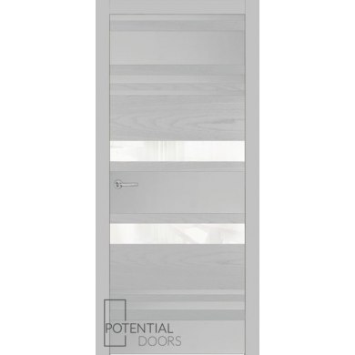 Potential Doors 409.75 ДО Светло-Серый 7047 Лакобель белый