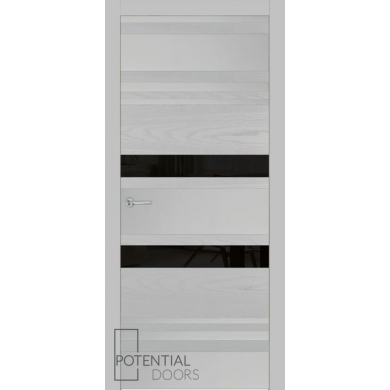 Potential Doors 409.75 ДО Светло-Серый 7047 Лакобель черный