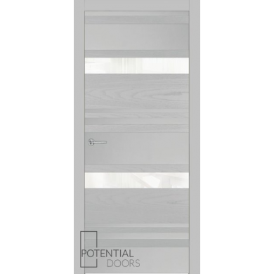 Potential Doors 409.76 ДО Светло-Серый 7047 Лакобель белый