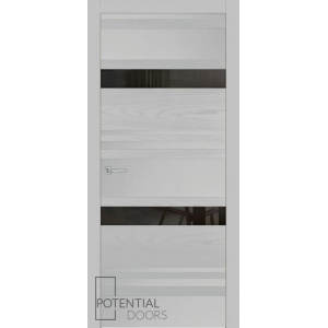 Potential Doors 409.76 ДО Светло-Серый 7047 Зеркало графит