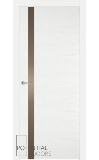 Potential Doors Potential Doors Blend 453 ДО Белый 9003 Зеркало сатинато бронза