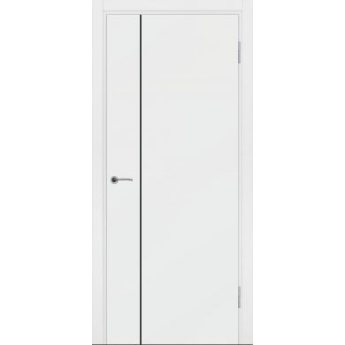 Potential Doors Enamel Flat 51 ДО Белый RAL 9003 Лакобель черный