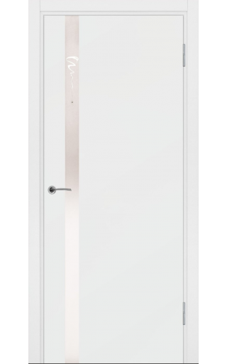 Potential Doors Potential Doors Enamel Flat 53 ДО Белый RAL 9003 Зеркало сатинато Swarovski