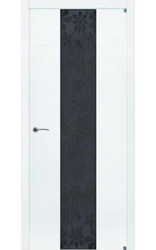 Potential Doors Potential Doors Texture 352 ДО Дуб Арктик Триплекс черные цветы