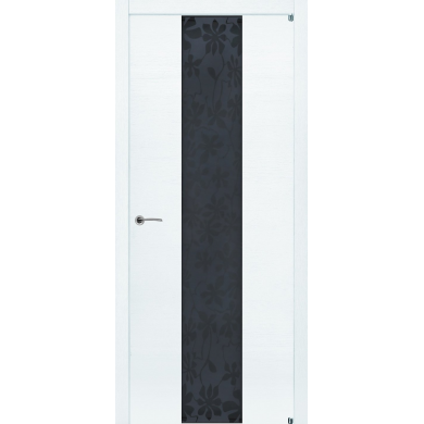 Potential Doors Texture 352 ДО Дуб Арктик Триплекс черные цветы