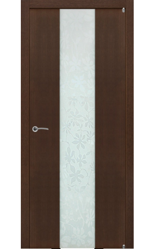 Potential Doors Potential Doors Texture 352 ДО Дуб Марроне Триплекс белые цветы