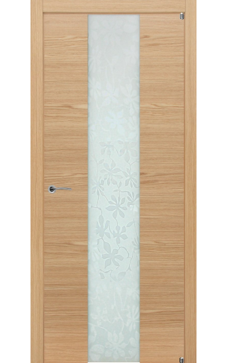 Potential Doors Potential Doors Texture 352 ДО Дуб Натур Триплекс белые цветы
