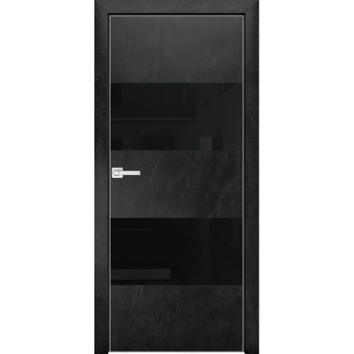 Dariano Space S10, стекло черное, кромка 4 Экошпон бетон темный Стекло черное окрашенное