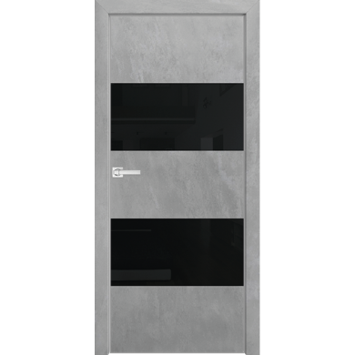 Dariano Space S10, стекло черное, кромка 4 Экошпон бетон серый Стекло черное окрашенное