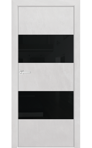 Dariano Space S10, стекло черное, кромка 4 Экошпон бетон светлый Стекло черное окрашенное