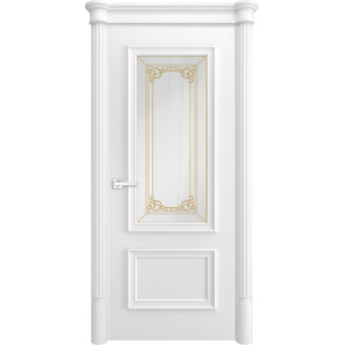 Межкомнатная дверь Виченца 2 Контур Виченца Эмаль белая