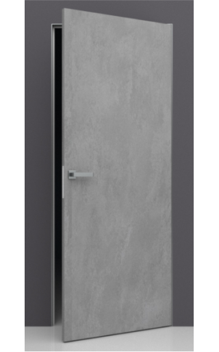 Dariano Межкомнатная дверь Галактика в скрытом коробе (шпон) Галактика Экошпон бетон серый