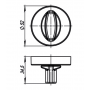 Armadillo Ручка поворотная Armadillo WC-BOLT BK6/URB АВ-7 Бронза