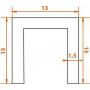 Morelli TRACK-B 13x13x13 1M, нижняя направляющая