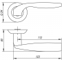 Fuaro Ручка раздельная Fuaro BOSTON AR CP-8 хром, квадрат 8x140 мм, стяжки M4(10*50*50)