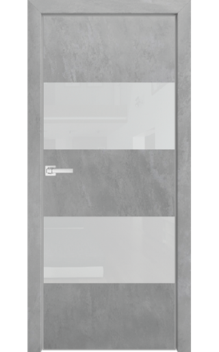 Dariano Space S10, стекло белое, кромка 4 Экошпон бетон серый Стекло белое окрашенное