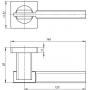 Armadillo Ручка раздельная Armadillo TRINITY SQ005-21SN/CP-3 матовый никель/хром