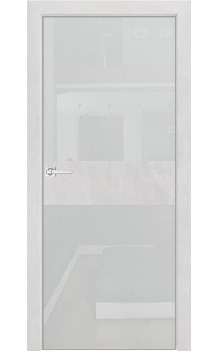 Dariano Space S9, стекло белое, кромка 4 Экошпон бетон светлый Стекло белое окрашенное