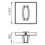 Armadillo Ручка поворотная Armadillo WC-BOLT BK6 USS WH-19 Белый