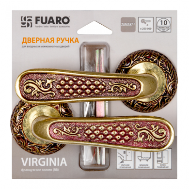 Fuaro Ручка раздельная VIRGINIA SM/HD RB-10 французское золото