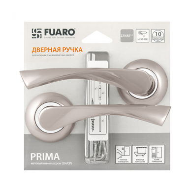 Fuaro Ручка раздельная PRIMA RM/HD SN/CP-3 матовый никель/хром