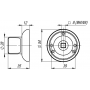 Armadillo Ручка поворотная Armadillo WC-BOLT BKW8-1SN/CP-3 матовый никель/хром, без отв.