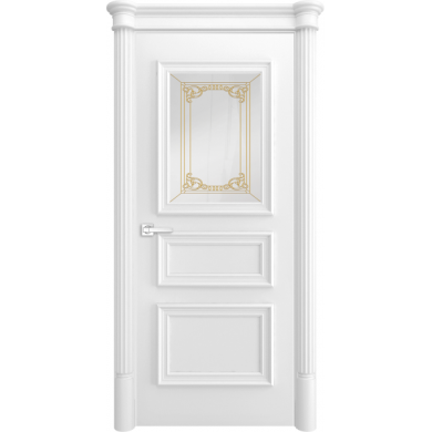 Межкомнатная дверь Виченца 3 Контур Виченца Эмаль белая