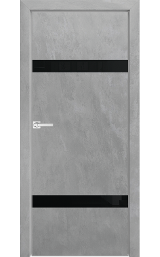 Dariano Space S5, стекло черное, кромка 4 Экошпон бетон серый Стекло черное окрашенное