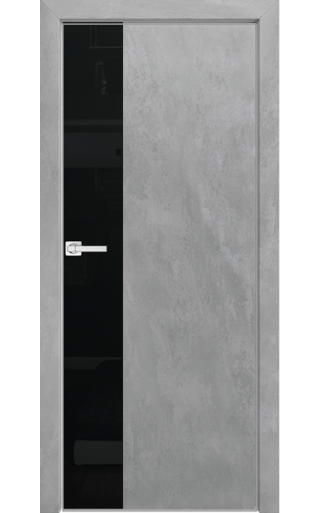 Dariano Space S2, стекло черное, кромка 4 Экошпон бетон серый Стекло черное окрашенное