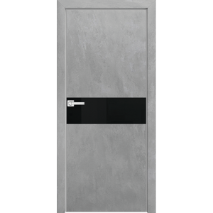 Dariano Space S4, стекло черное, кромка 4 Экошпон бетон серый Стекло черное окрашенное