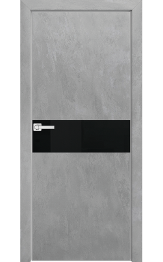 Dariano Space S4, стекло черное, кромка 4 Экошпон бетон серый Стекло черное окрашенное