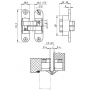 Armadillo Петля скрытой установки Armadillo U3D6200L SN левая (Architect 3D-ACH 60) мат. никель 60 кг