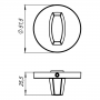 Armadillo Ручка поворотная Armadillo WC-BOLT BK6 URS AB-7 Бронза