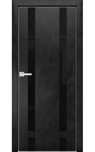 Dariano Space S6, стекло черное, кромка 4 Экошпон бетон темный Стекло черное окрашенное