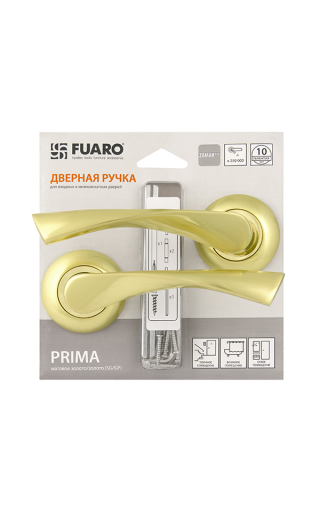 Fuaro Ручка раздельная Fuaro PRIMA RM/HD SG/GP-4 матовое золото/золото