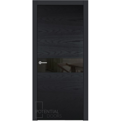 Potential Doors 457 ДО Чёрный 9005 Зеркало графит