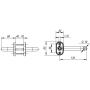 Fuaro Ручка раздельная Fuaro DSS-0203P/19 (нержавейка 304), квадрат 8x140 мм