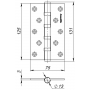 Armadillo Петля универсальная Armadillo IN5500UC GP (500-C5) 125х75х3 золото Box