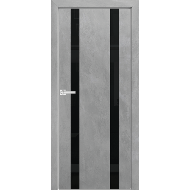 Dariano Space S6, стекло черное, кромка 4 Экошпон бетон серый Стекло черное окрашенное