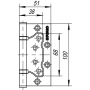 Fuaro Петля универсальная Fuaro без врезки IN4500W CFB (500-2BB 100x2,5) кофе глянец