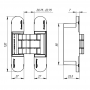 Armadillo Петля скрытой установки Armadillo U3D7000 SC (12060UN3D) мат. хром TECH