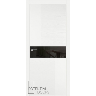 Potential Doors 408.57 ДО Белый 9003 Зеркало графит