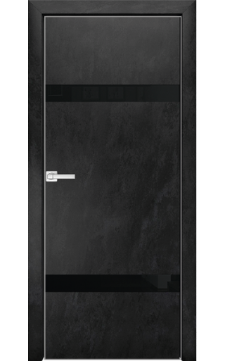 Dariano Space S5, стекло черное, кромка 4 Экошпон бетон темный Стекло черное окрашенное