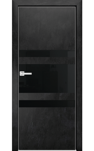 Dariano Space S8, стекло черное, кромка 4 Экошпон бетон темный Стекло черное окрашенное