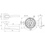 Fuaro Ручка раздельная Fuaro ARIA RM SN/CP-3 матовый никель/хром