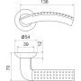 Armadillo Ручка раздельная Armadillo Libra LD26-1GP-22 золото TECH (кв. 8х140)