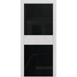 Dariano Space S9, стекло черное, кромка 4 Экошпон бетон светлый Стекло черное окрашенное