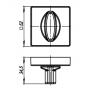 Armadillo Ручка поворотная Armadillo WC-BOLT BK6/USQ BB-17 Коричневая бронза