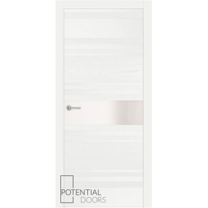 Potential Doors 409.57 ДО Белый 9003 Зеркало сатинато